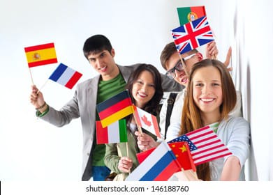 Student with New Zealand flag